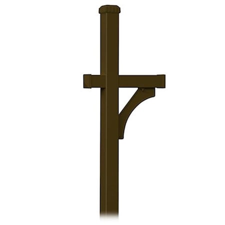 Salsbury Industries Salsbury Industries 4870BRZ Deluxe Mailbox Post 1 Sided In-Ground Mounted - Bronze 4870BRZ